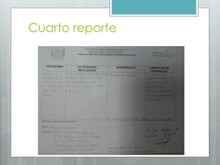 Cuarto reporte