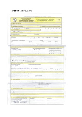 ANEXO 7 – MODELO M/02
 