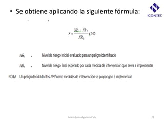 • Se obtiene aplicando la siguiente fórmula:




                   María Luisa Agudelo Cely    23
 