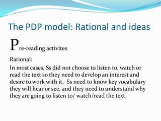 An experience with the pdp model to teaching reading | PPTX