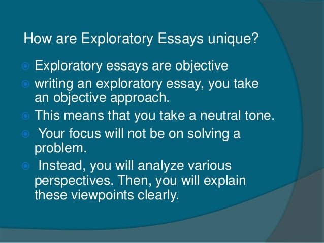 What is an exploratory paper