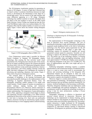 An Exploratory Study on The Use of 3d Hologram Visualization in Egypt's ...