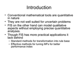 Adaptive neuro fuzzy inference system ANFIS | PPT