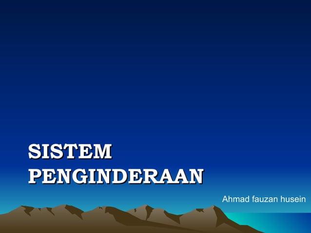 Sistem penginderaan | PPT
