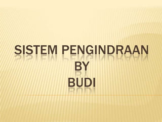 SISTEM PENGINDRAAN
BY
BUDI

 