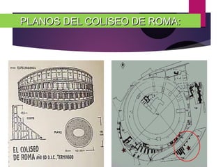 PLANOS DEL COLISEO DE ROMA:PLANOS DEL COLISEO DE ROMA:
 