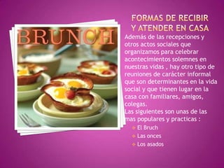 El buen anfitrión Al aceptar una invitación usted adquiere la responsabilidad de contribuir en forma positiva al éxito de la velada.Para ser un buen anfitrión hay que cumplir con los siguientes requisitos :Invitar grupos de amigos diferentes en cada ocasión.
