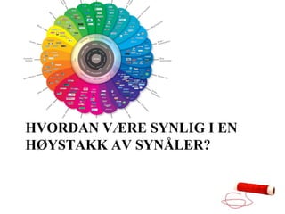 HVORDAN VÆRE SYNLIG I EN
HØYSTAKK AV SYNÅLER?
 