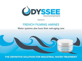 THE DEFINITIVE SOLUTION FOR INDUSTRIAL WATER TREATMENT
PRESENTS
FRENCH FILMING AMINES
Water systems also have their anti-aging care
 