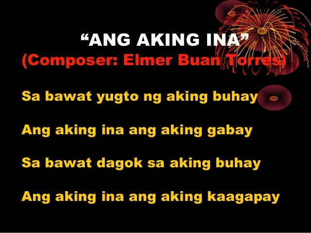 Mensahe Para Sa Ina Tula Para Sa Inay