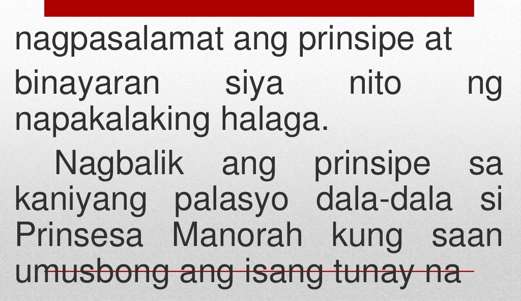 Ang alamat ni prinsesa manorah