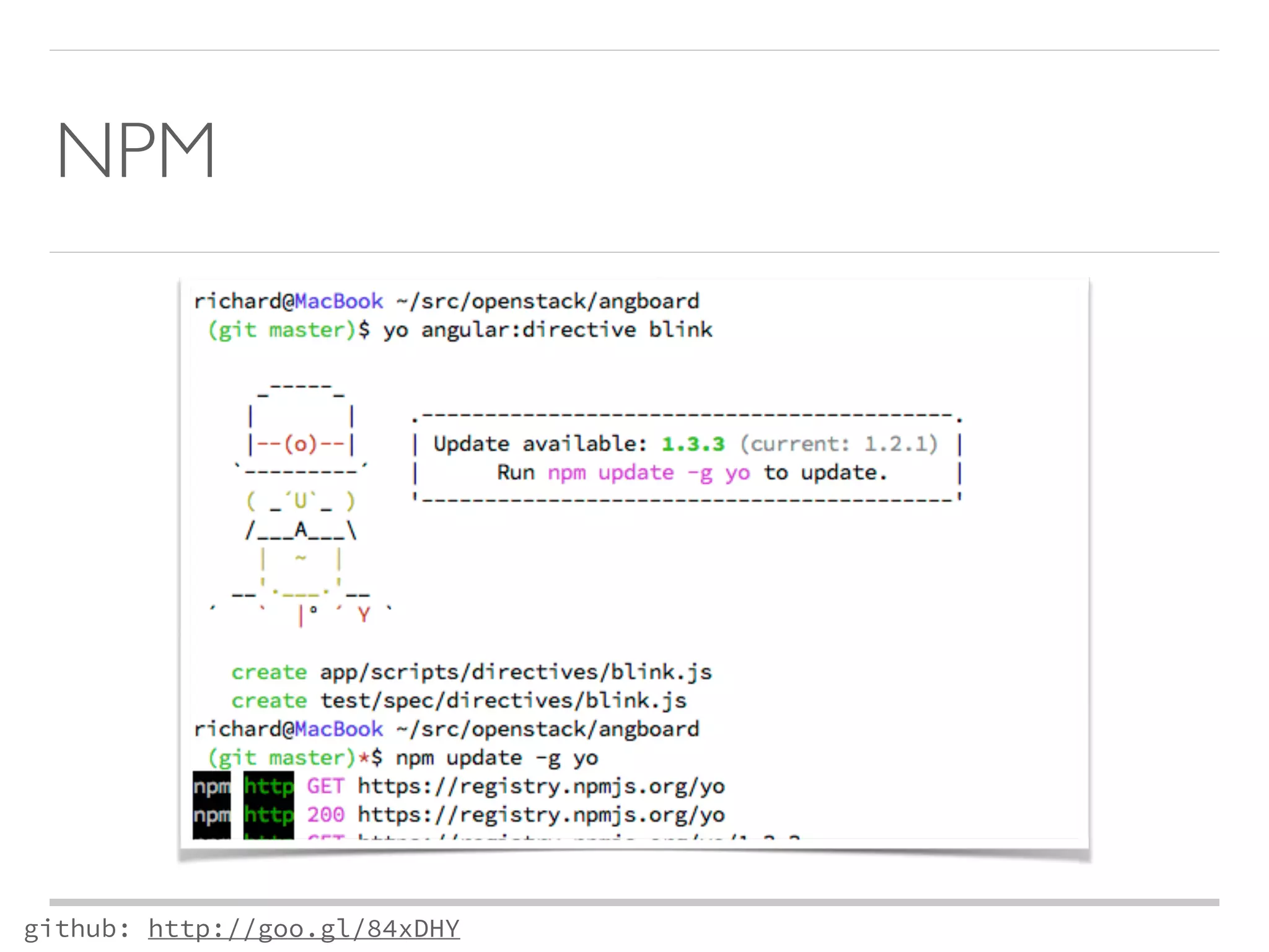 NPM 
github: http://goo.gl/84xDHY 
 