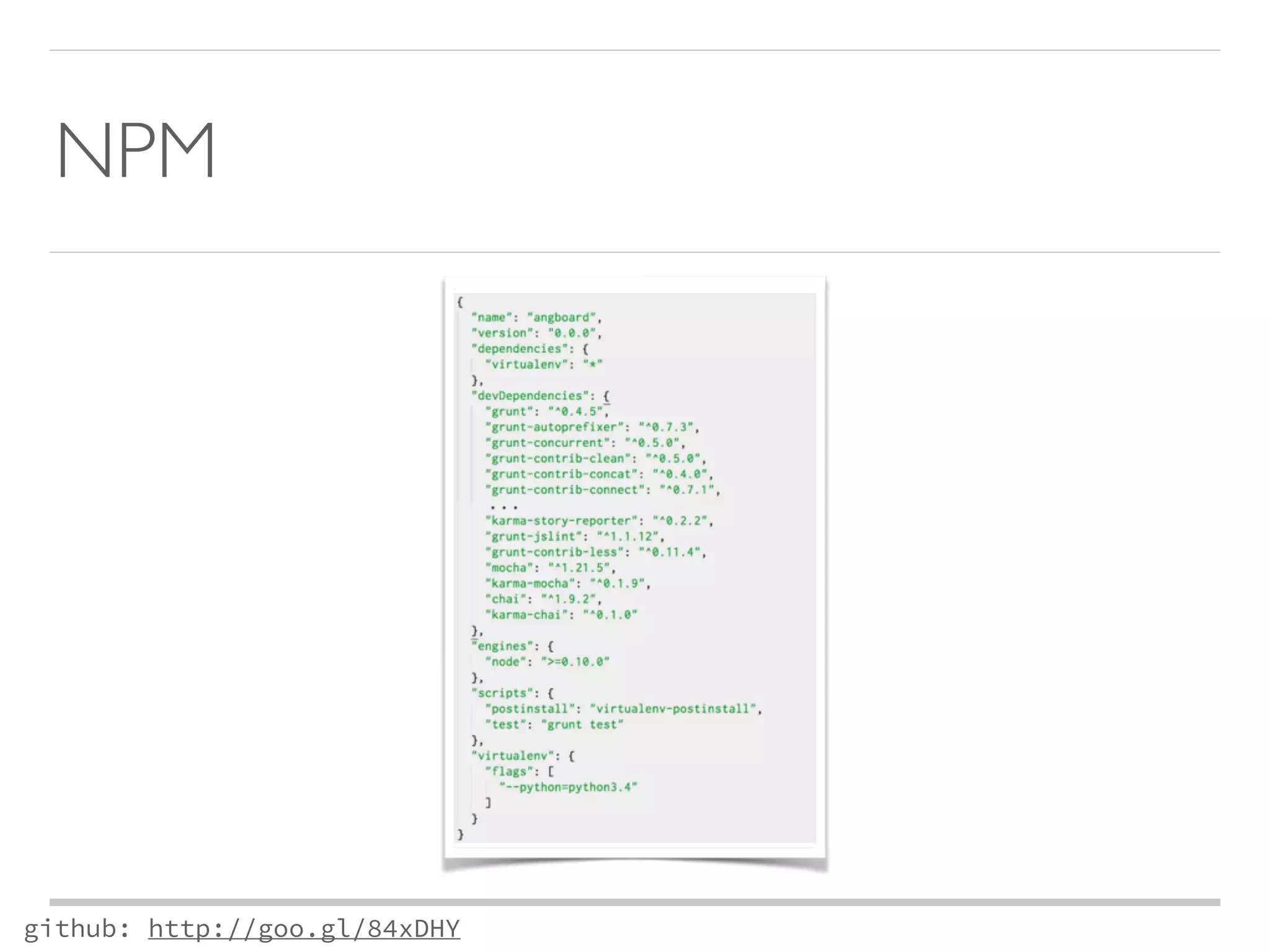 NPM 
github: http://goo.gl/84xDHY 
 