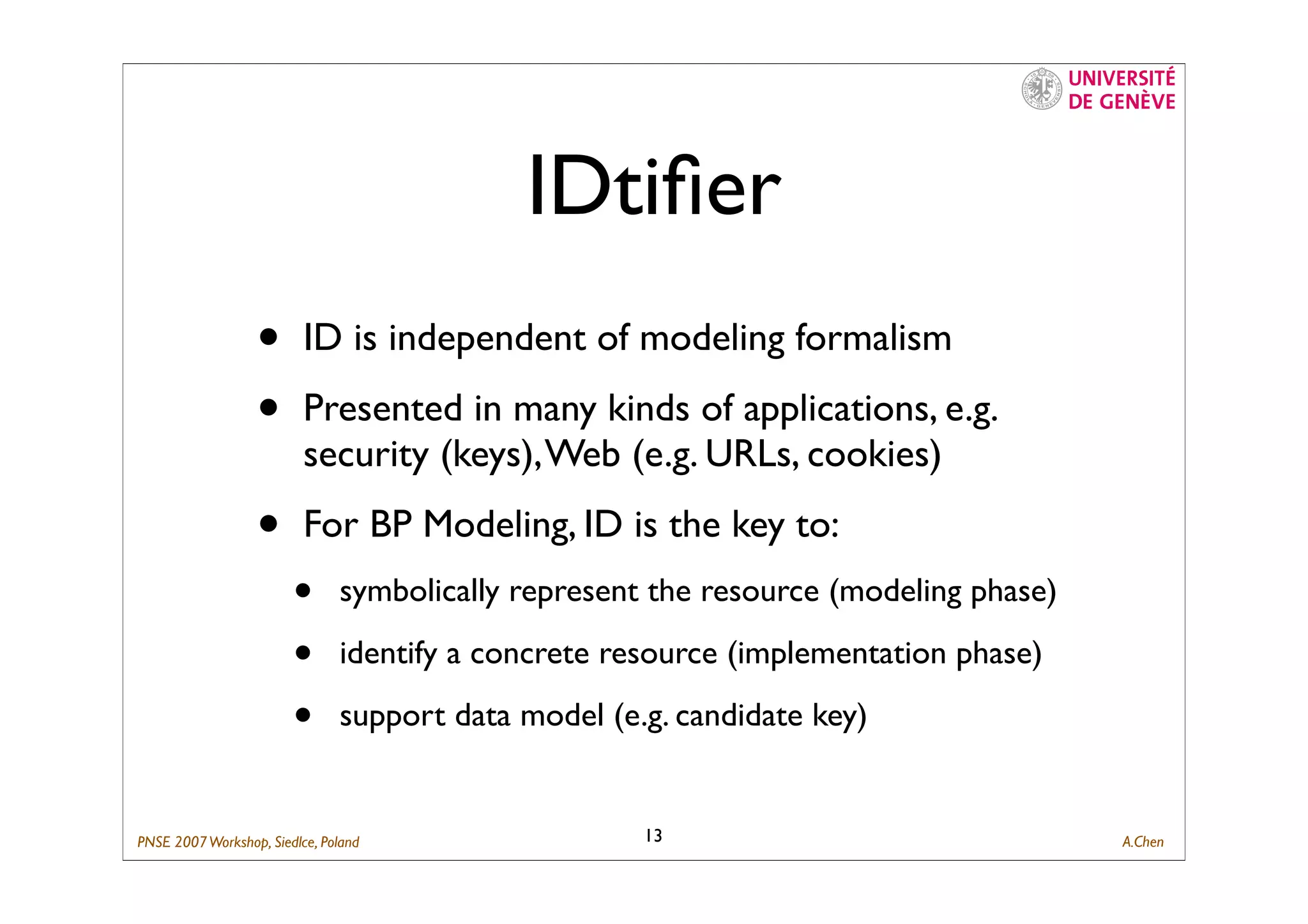 Composing Business Process with ID-Net