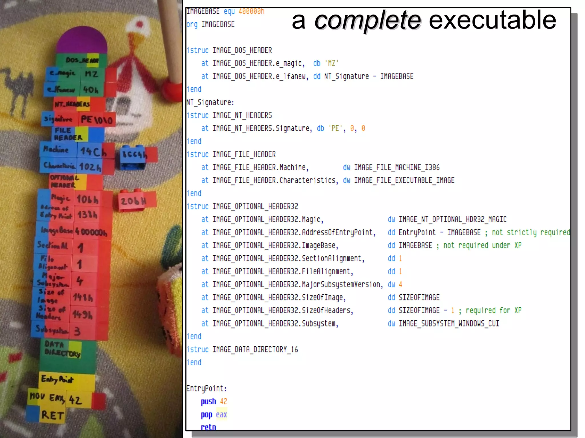 a complete executable
 