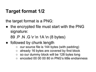 our file after decryption
50 4B 03 04-0A 00 00 00-00 00 11 AA-7F 44 A3 1C PK??? ?¬¦Dú?
29 1C 0C 00-00 00 0C 00-00 00 09 00...