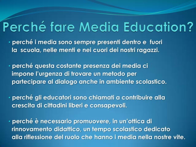 Come inserire la Media Education nel curriculum scolastico | PPTX