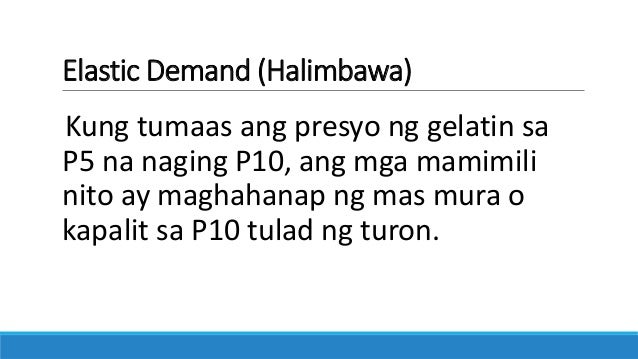 unitary elastic demand tagalog