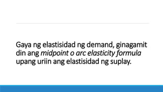 Elasticity of Supply (Filipino)