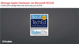 Manage Apple Hardware via Microsoft SCCM
Control and manage Macs the same way you do PCs
 
