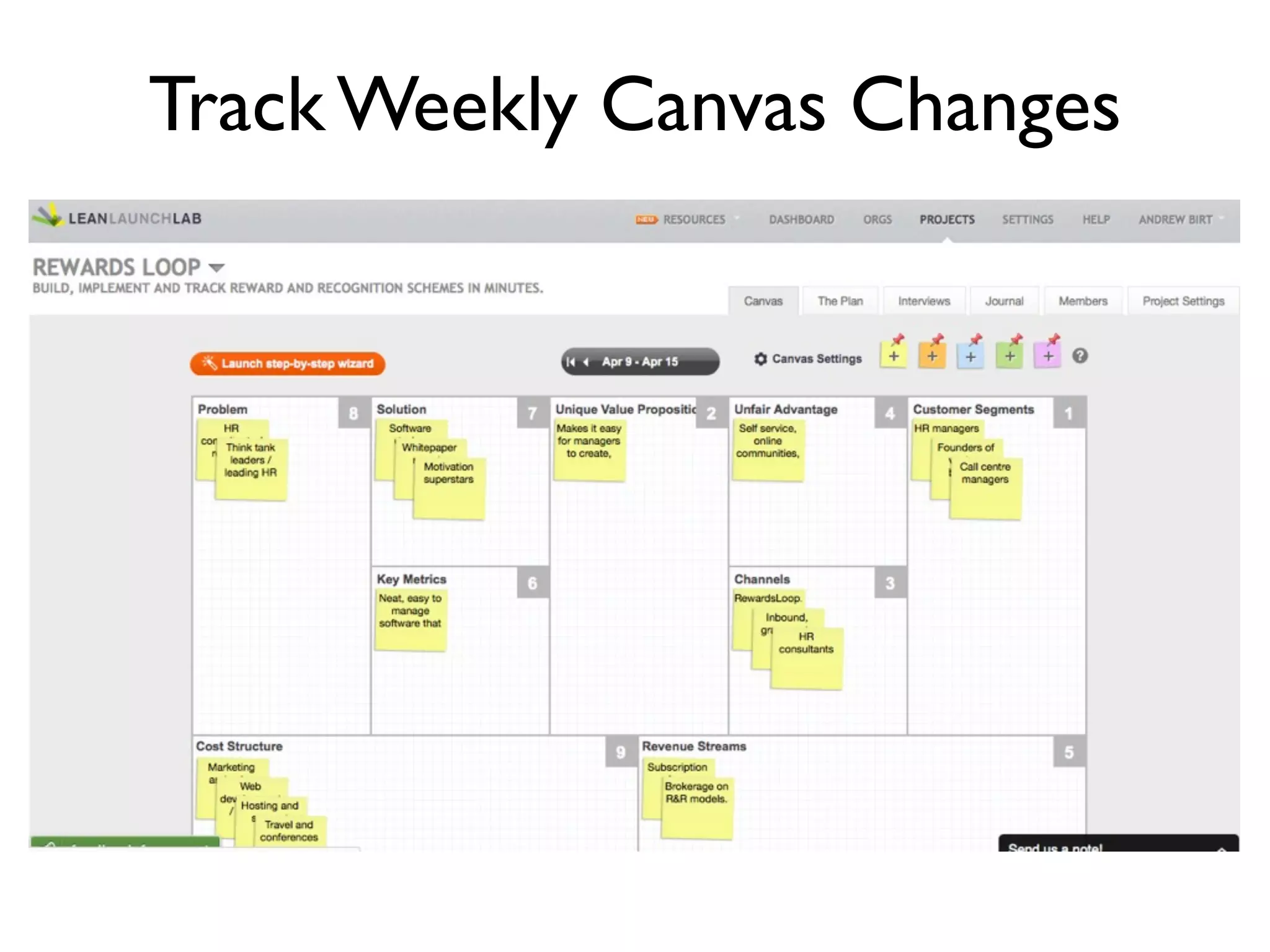 Track Weekly Canvas Changes
 