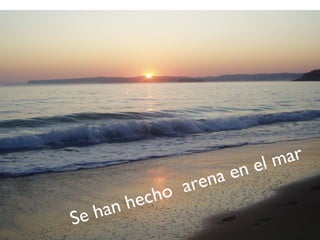 Se han hecho arena en el mar
 