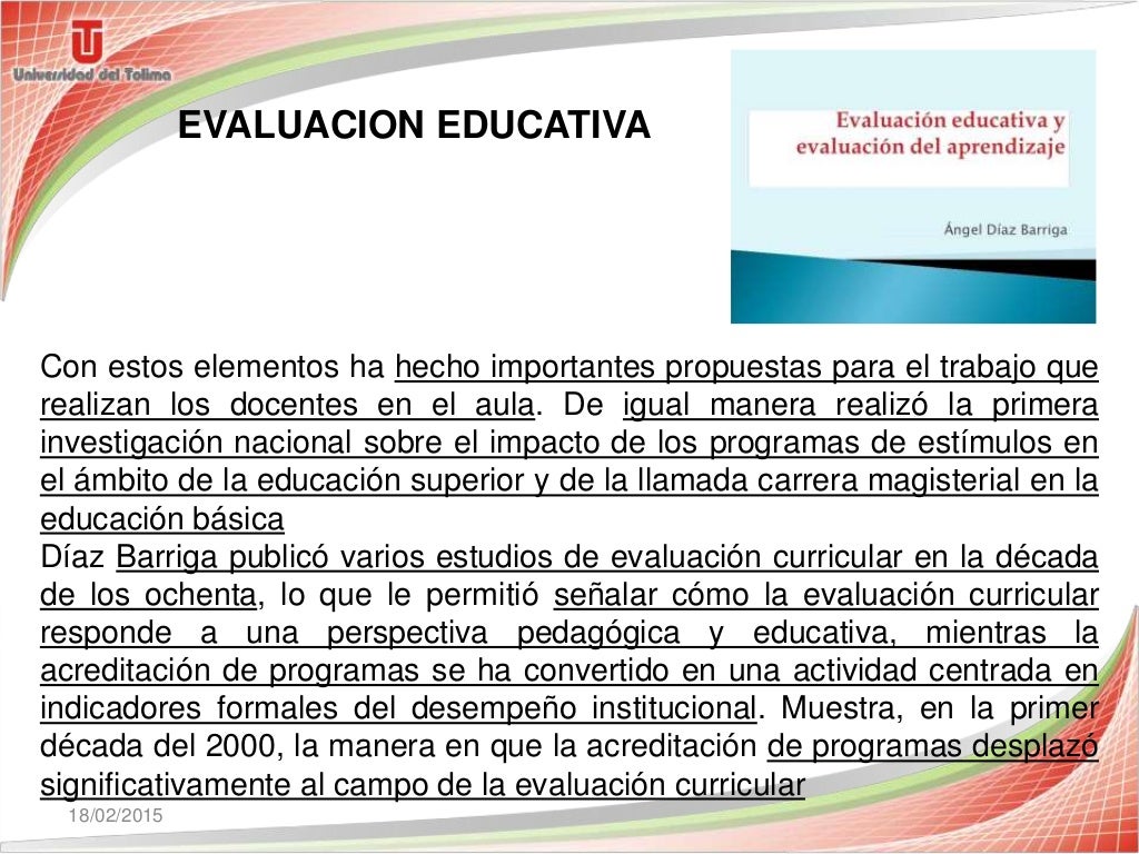 Angel diaz barriga pensadores de la evaluacion educativa
