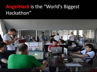 AngelHack is the “World’s Biggest
Hackathon”
 