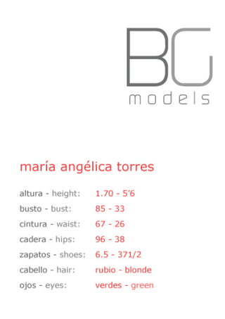 BG Models :: Maria Angelica Torres