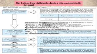 Este tratamiento depende de:
● Si la niña o el niño puede beber.
● El estado nutricional de la niña o el niño.
● El tipo de equipo disponible en el Establecimiento de
Salud.
● La capacitación que usted haya recibido
 