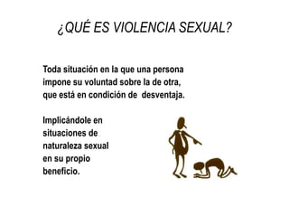 La naturaleza de la situación de vulneración de derechosLa violación de algunos derechos: consecuencias en la forma en la cual un niño o niña puede desarrollar su potencial total.La violación de otros derechos: interfieren con la posibilidad del niño o niña de desarrollarse dentro del rango normal de sus potenciales.Experiencia traumática nociva (M. Delfos): afecta el funcionamiento general del niño o niña en más o menos todas las tareas del desarrollo (intelectual, social, emocional, físico, motor).