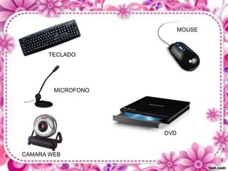 MOUSE

TECLADO

MICROFONO

DVD

CAMARA WEB

 
