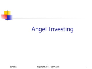 Angel Investing 