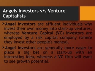 Angel Investment and Venture Capital Funding | PPT