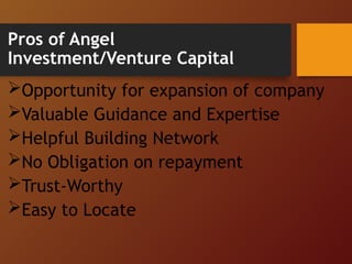 Angel Investment and Venture Capital Funding | PPT