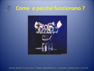 Come e perché funzionano ?
Educandato agli Angeli ITT G. Ferraris Verona *** Progetto : ANGELI & ROBOTS 2.0*** - Athos Arzenton - Gianfranco Lorenzo / a.s. 2015 -2016
 