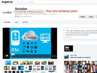 Your one sentence pitch.
 