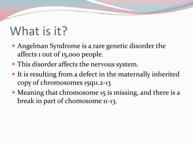 Angelman syndrome | PPT