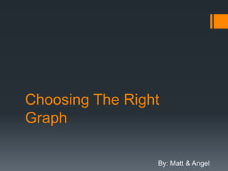 Choosing The Right
Graph

                 By: Matt & Angel
 