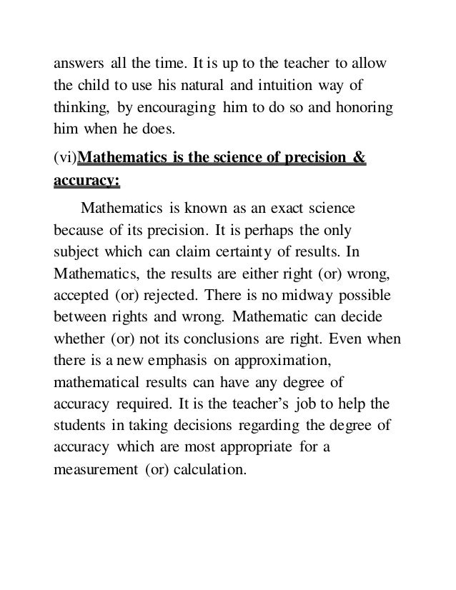 scope of mathematics essay