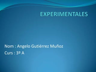 EXPERIMENTALES Nom : Angelo Gutiérrez Muñoz Curs : 3º A 