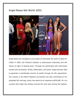 Angel Reese Net Worth 2023: The Million-Dollar Sensation PDF