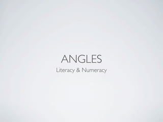 ANGLES
Literacy & Numeracy
 