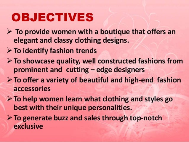 boutiques business plan