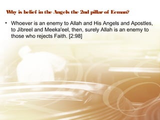 Title: Angels in Islam Match an angel to a picture. Copy the sketch into  your book. Several angels are mentioned by name in the Quran, with a  description. - ppt download
