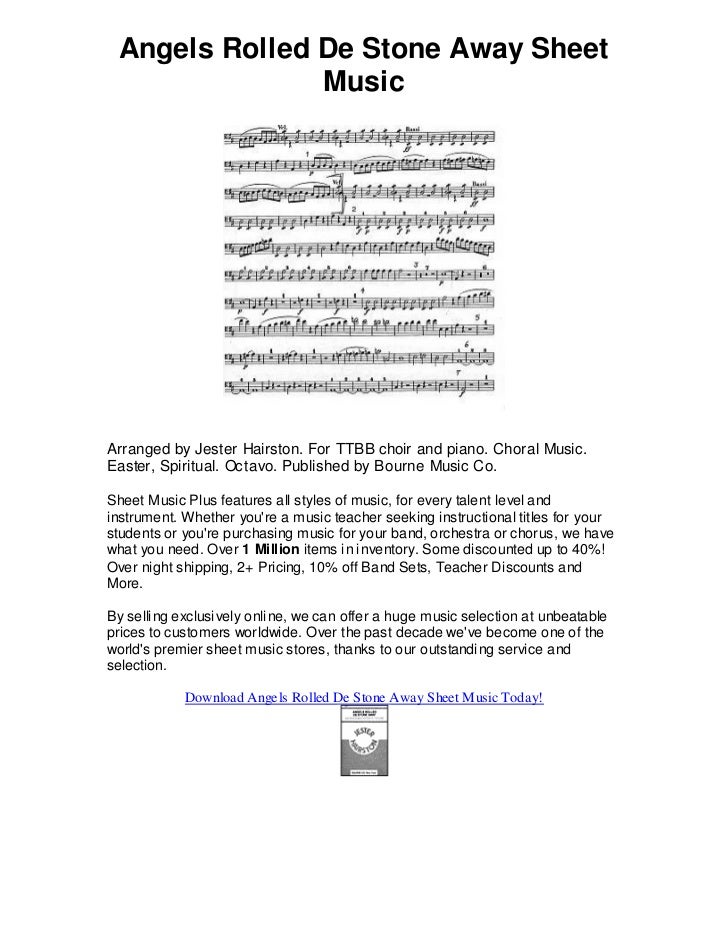 angels rolled de stone away sheet music 1 728 jpg cb 1309117429 the angel rolled the stone away sheet music
