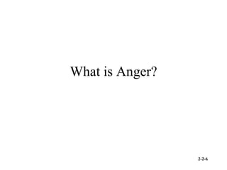 2-2-6
What is Anger?
 