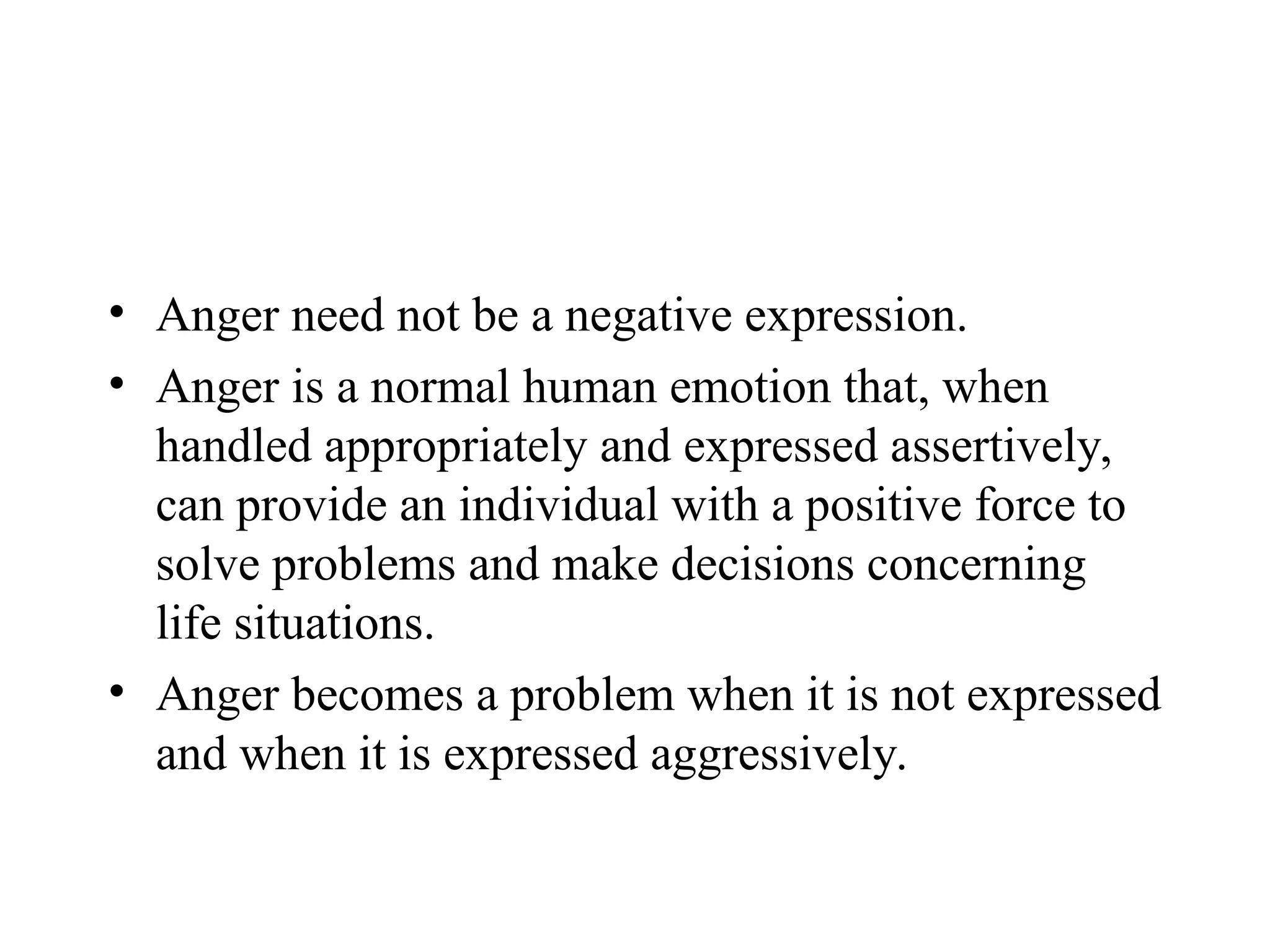 Anger and Aggression Management in psychiatric Mental Health Nursing | PPT