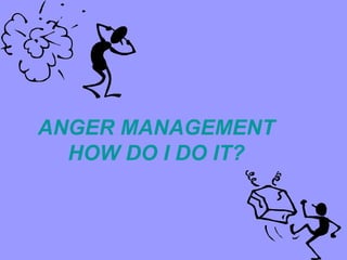 ANGER MANAGEMENT
  HOW DO I DO IT?
 