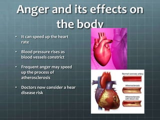Anger and its effects on the bodyIt can speed up the heart rate 